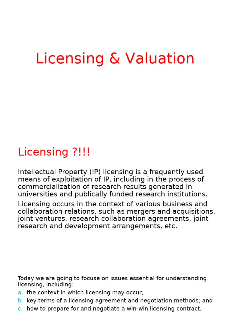 Understanding IP Licensing Essentials | PDF | License | Intellectual ...