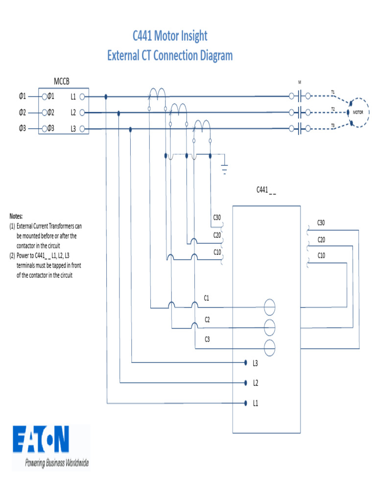 C441 Motor Connection Diagram Guide | PDF