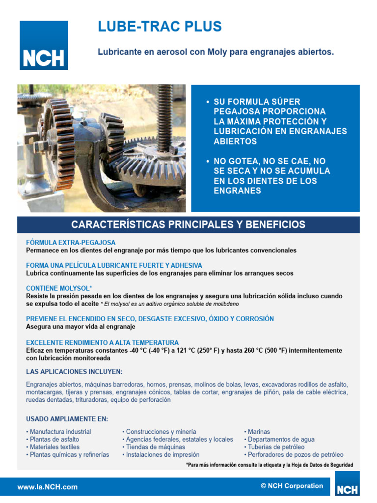 Lubricante Moly para Engranajes Abiertos | PDF