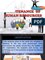 Maintenance of Human Resources