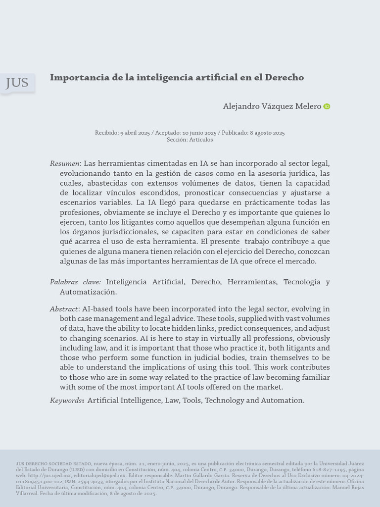 IA en el Derecho: Herramientas y Retos | PDF | Inteligencia artificial ...