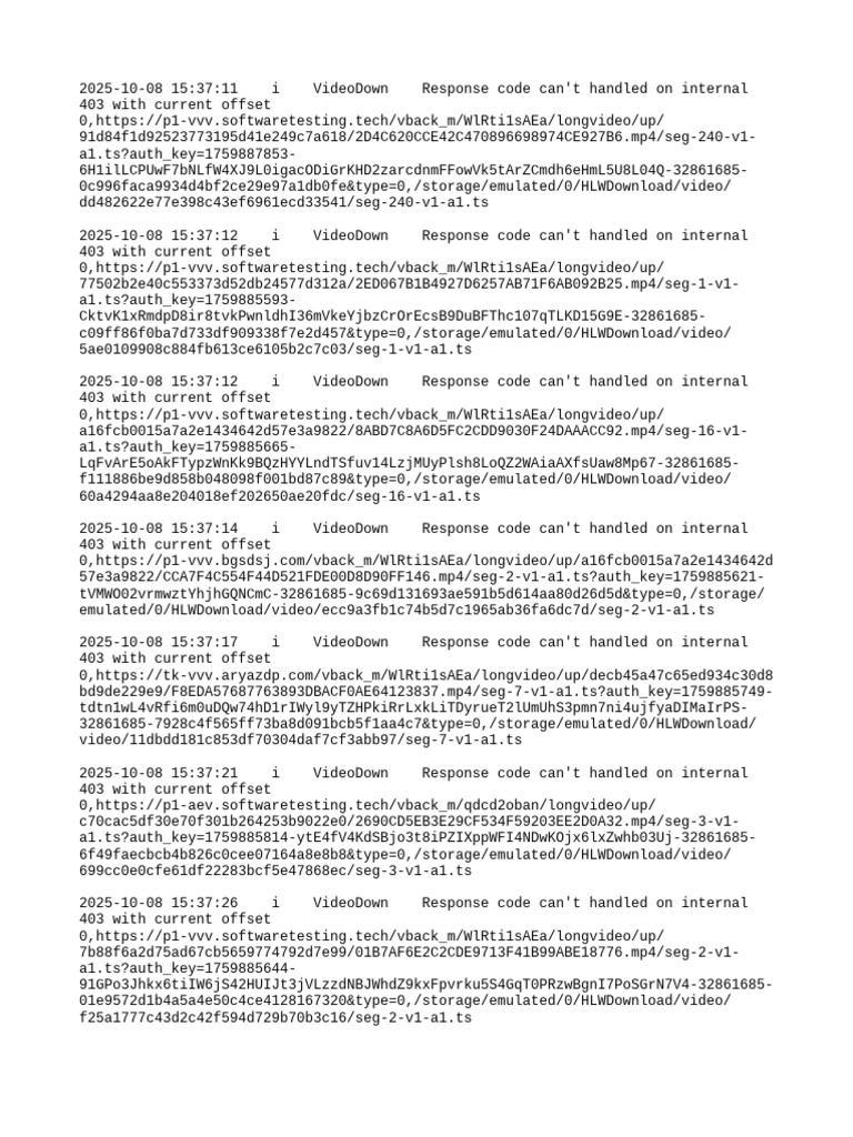 Video Download Error Logs 2025 | PDF | Computer Architecture | Computing