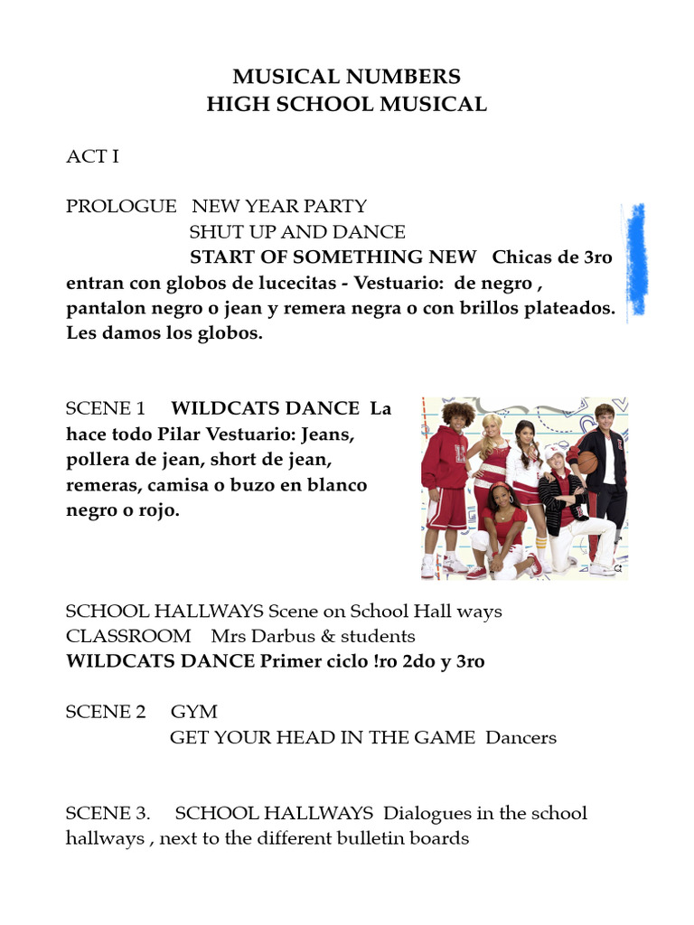 Números Musicales de High School Musical | PDF