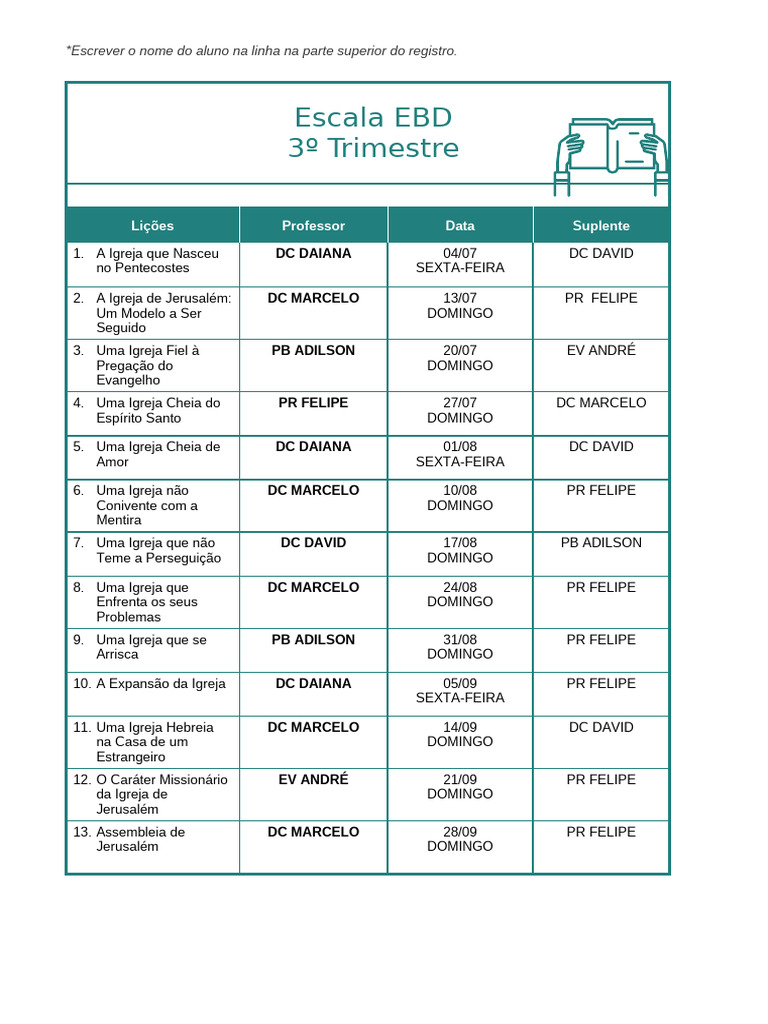 Lições do 3º Trimestre EBD 2023 | PDF