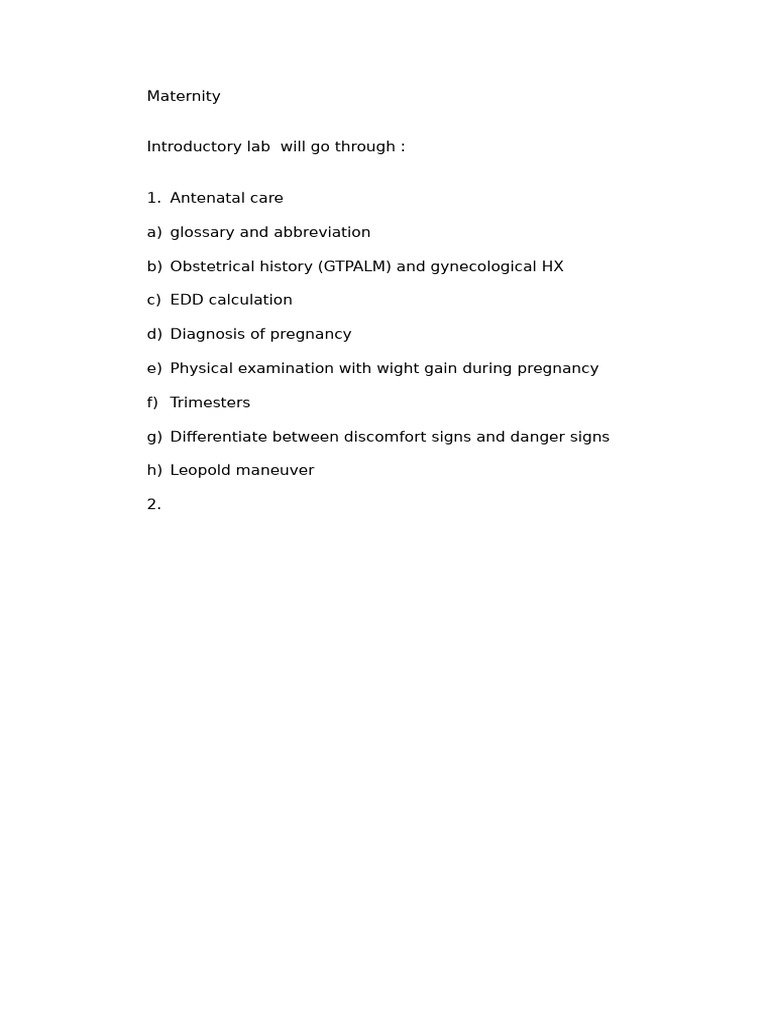 Maternity Lab Gju | PDF