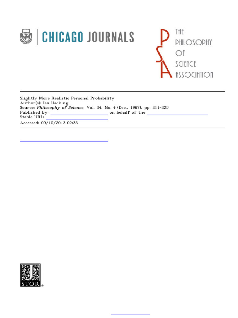 Personal Probability and Its Limitations | PDF | Bayesian Probability ...