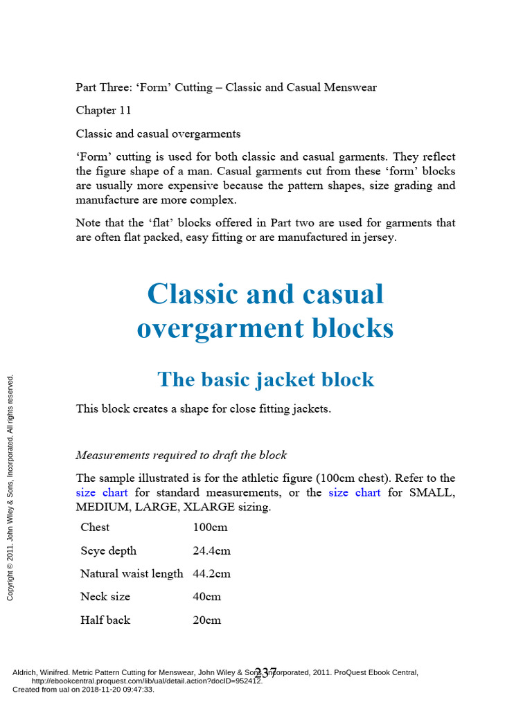Form Cutting for Men's Overgarments | PDF | Seam (Sewing) | Fashion