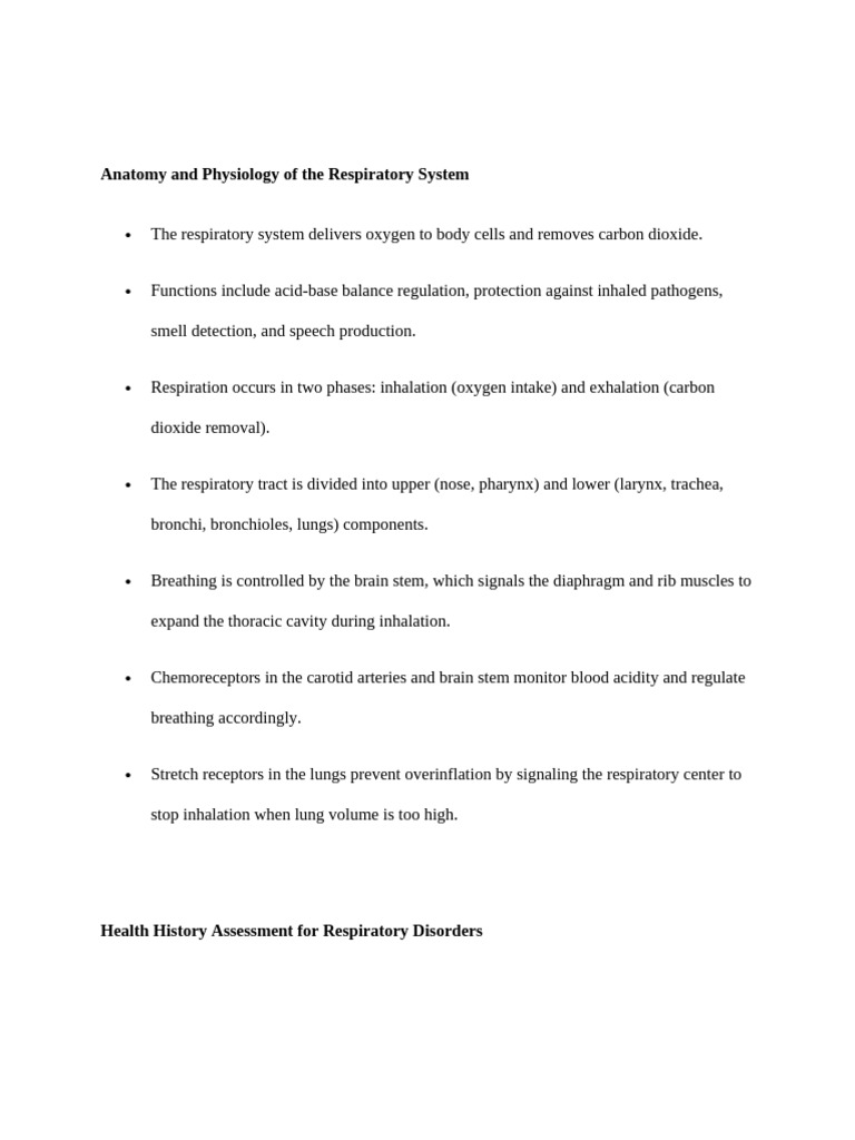 Anatomy and Physiology of The Respiratory System | PDF | Respiratory ...