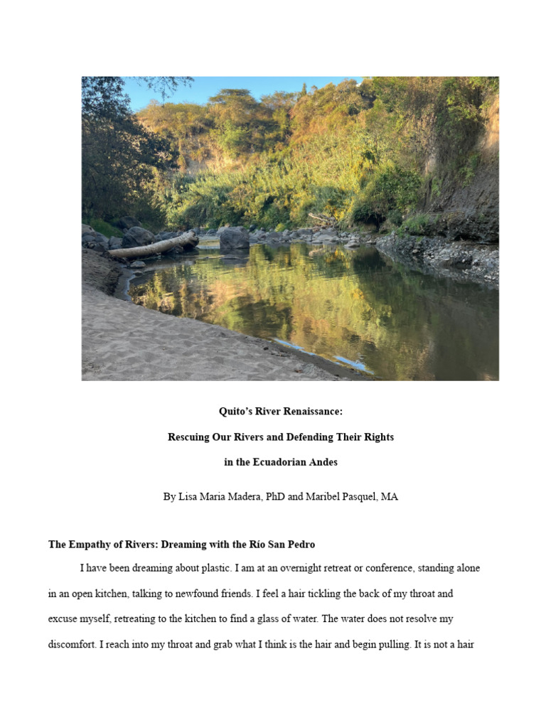 Quito's River Renaissance - Rescuing Our Rivers and Defending Their ...