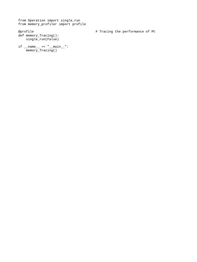 Memory Profiling in Python Code | PDF