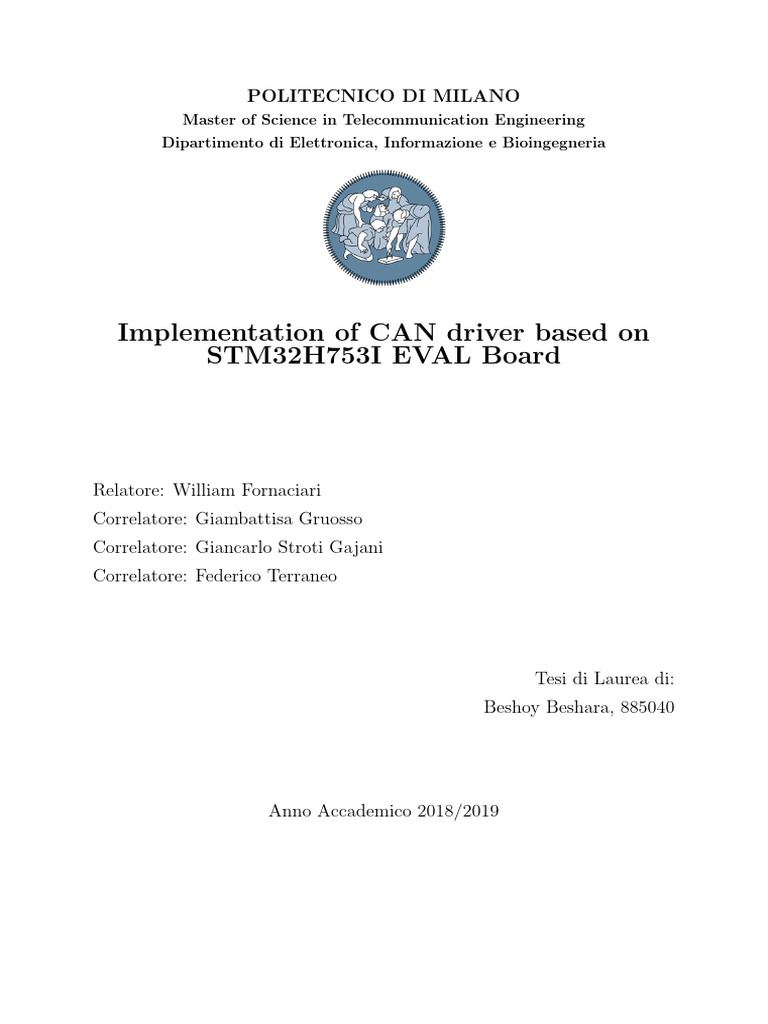 Implementation of CAN Driver Based On STM32H753I EVAL Board | PDF ...