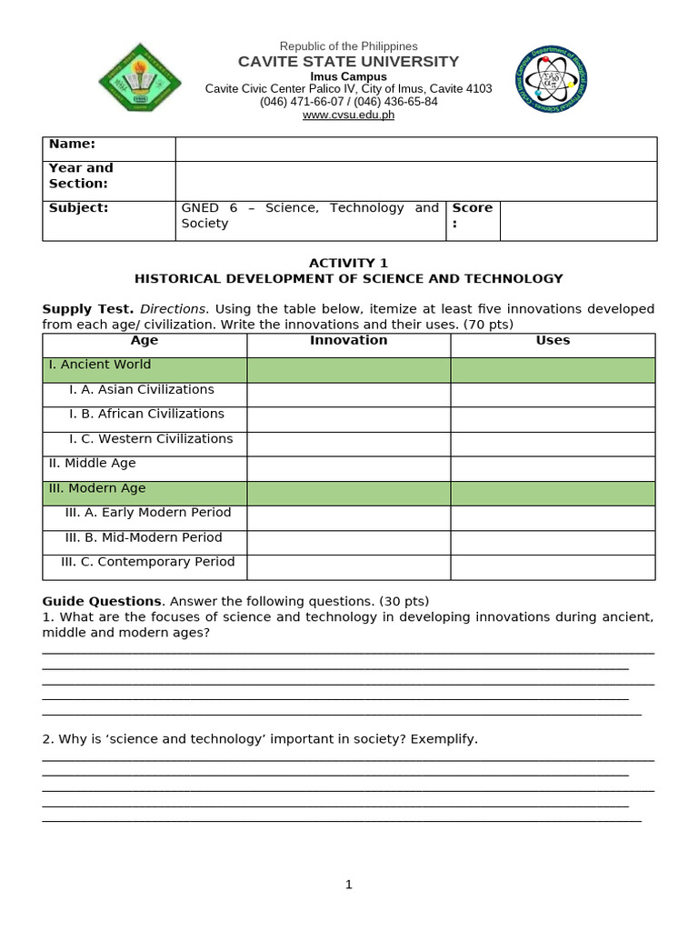 Innovations in Science and Technology | PDF