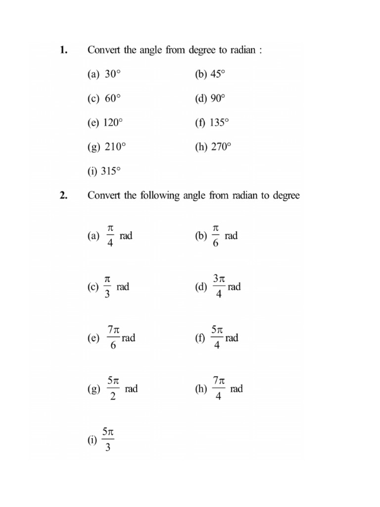 Trigonometry DPP 1 | PDF