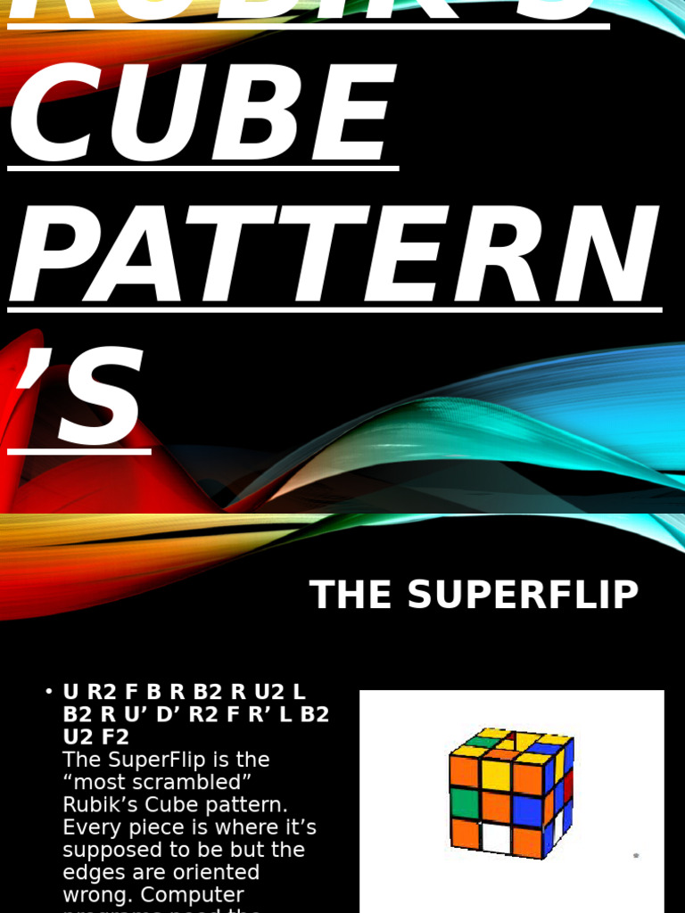 Rubik's Cube Patterns and Algorithms | PDF