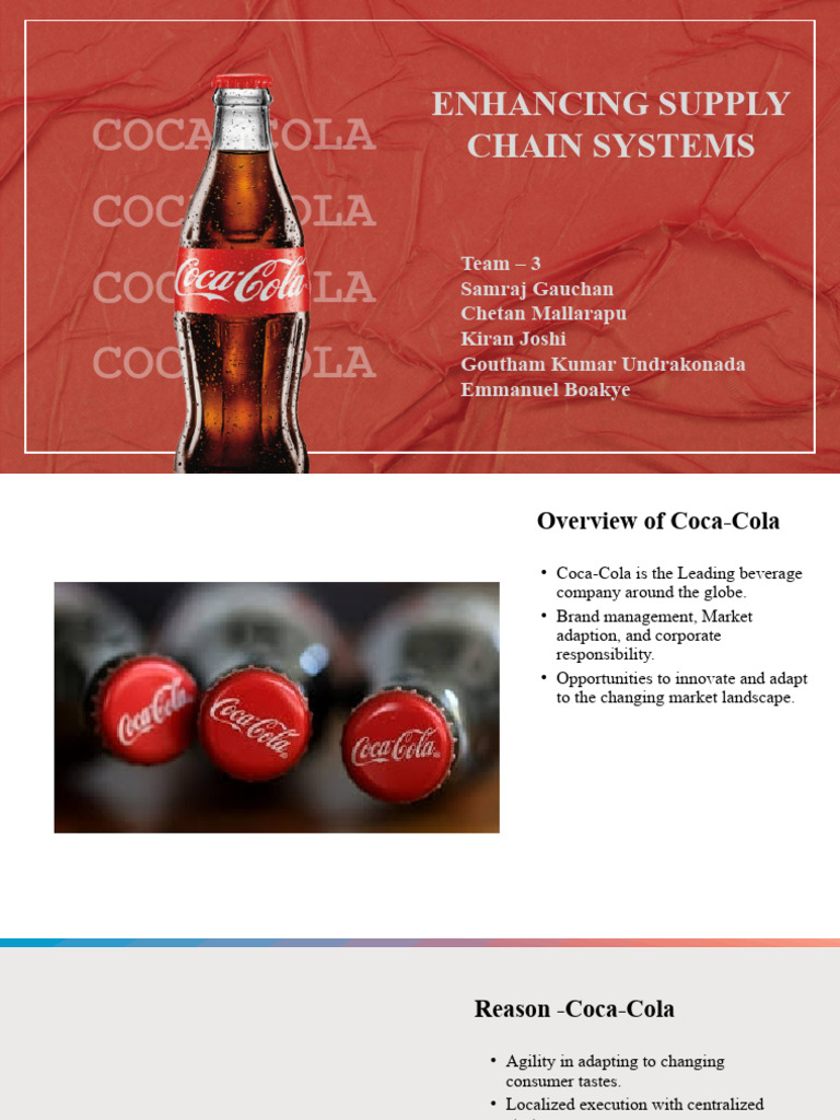 Coca Cola Coca Cola Coca Cola Coca Cola: Enhancing Supply Chain Systems ...