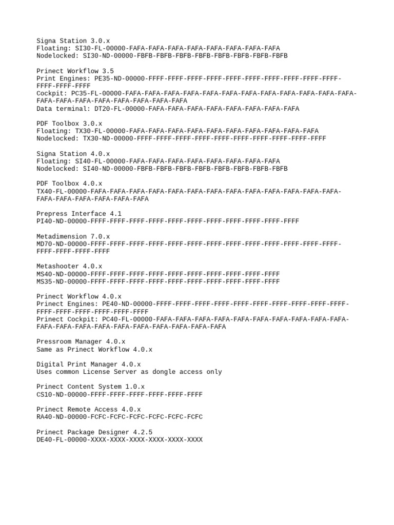 Software License Keys Overview | PDF
