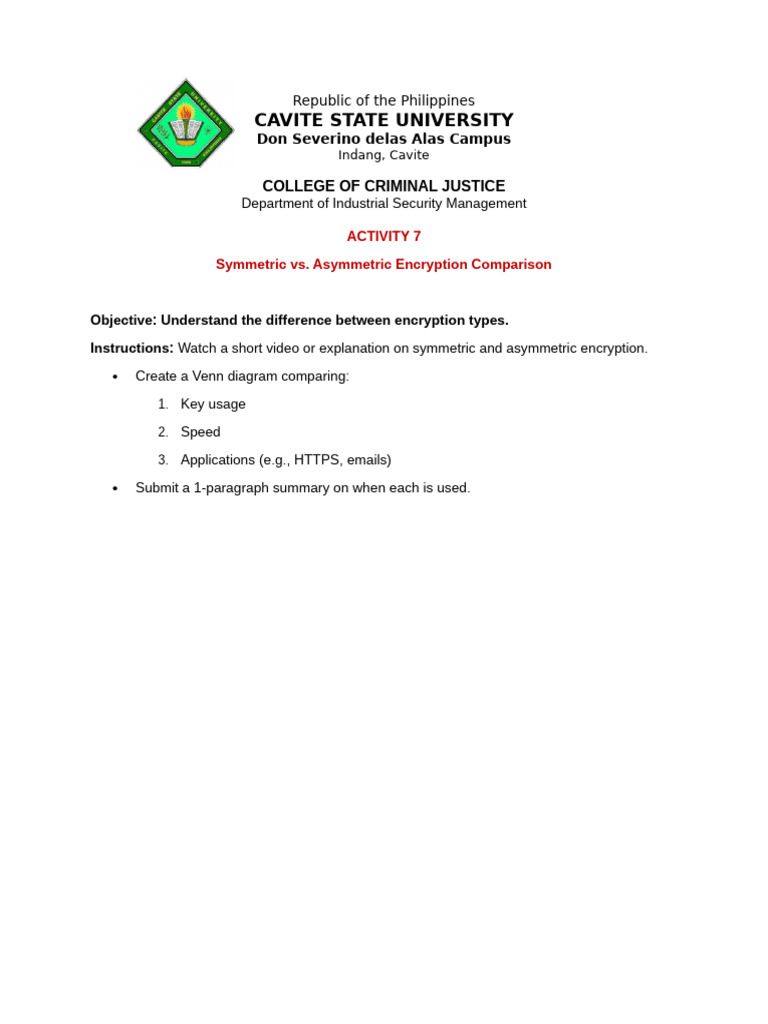 Symmetric vs. Asymmetric Encryption Guide | PDF