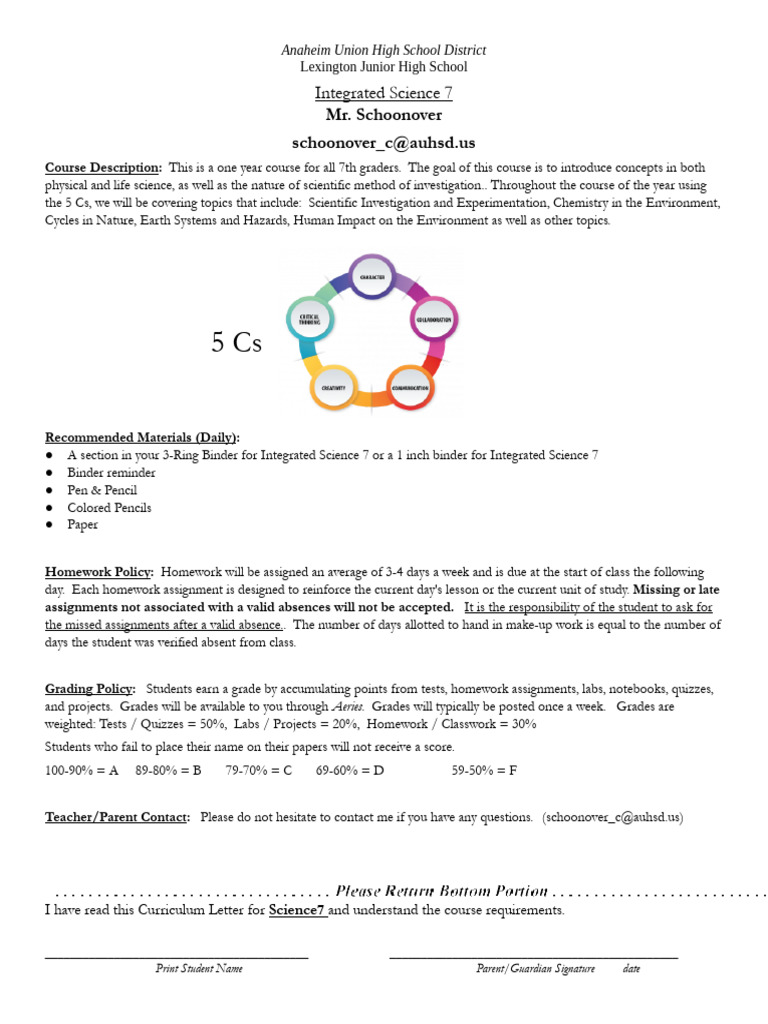 Integrated Science 7 Course Overview | PDF