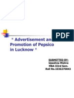 Advertisement and Sales Promotion of Pepsico