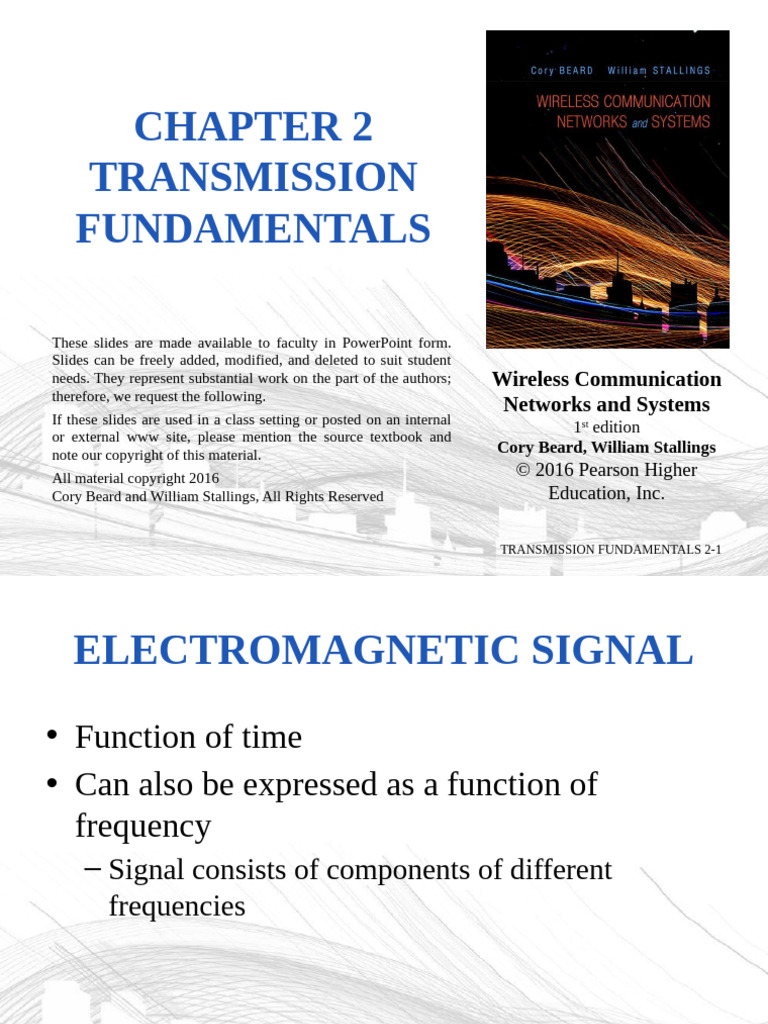 Transmission Fundamentals in Wireless Networks | PDF | Electricity ...