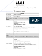 Programa Seminario Internacional Lima, Perú