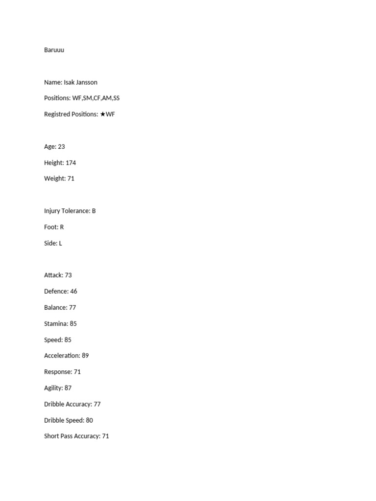 Player Profiles and Stats Overview | PDF | Sports | Sports Rules And ...