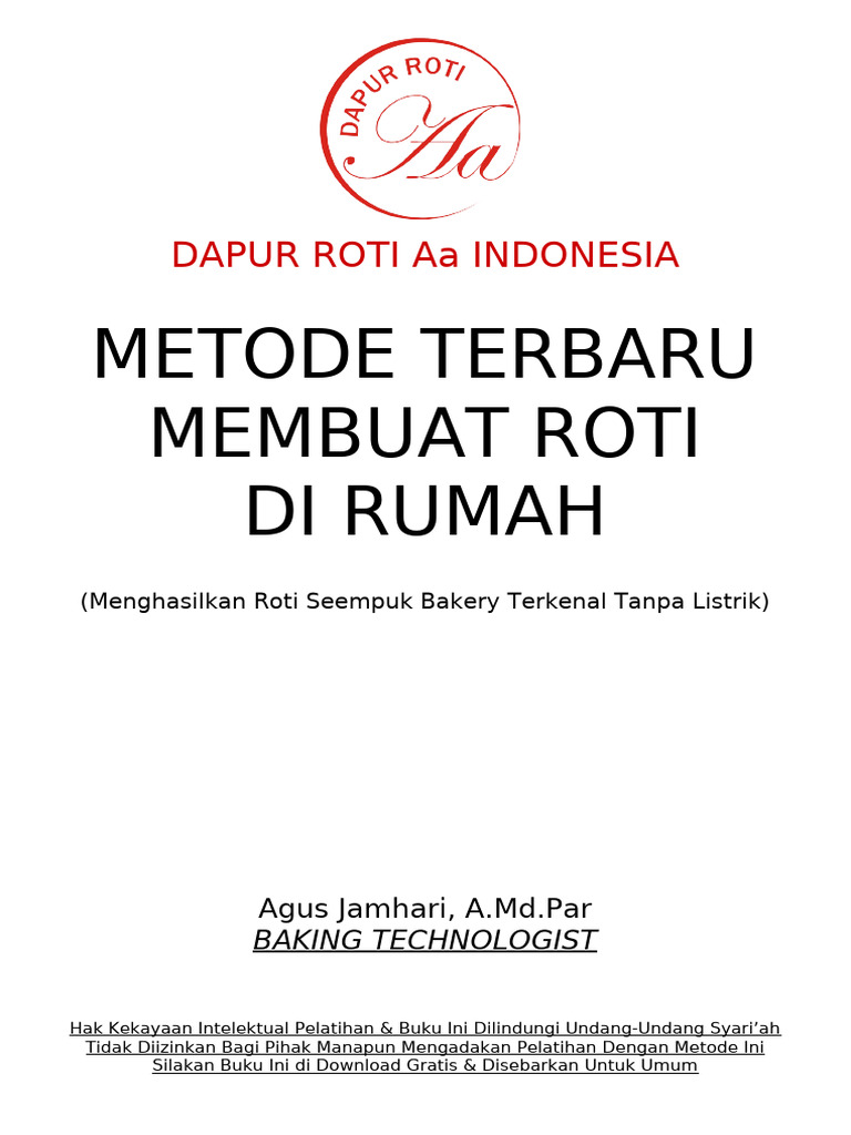 Metode Mudah Membuat Roti Tanpa Listrik | PDF