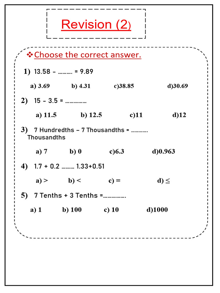 Math Quiz: Answer Key and Solutions | PDF