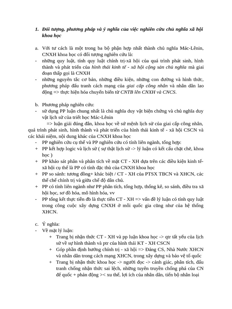 ĐC CNXH | PDF