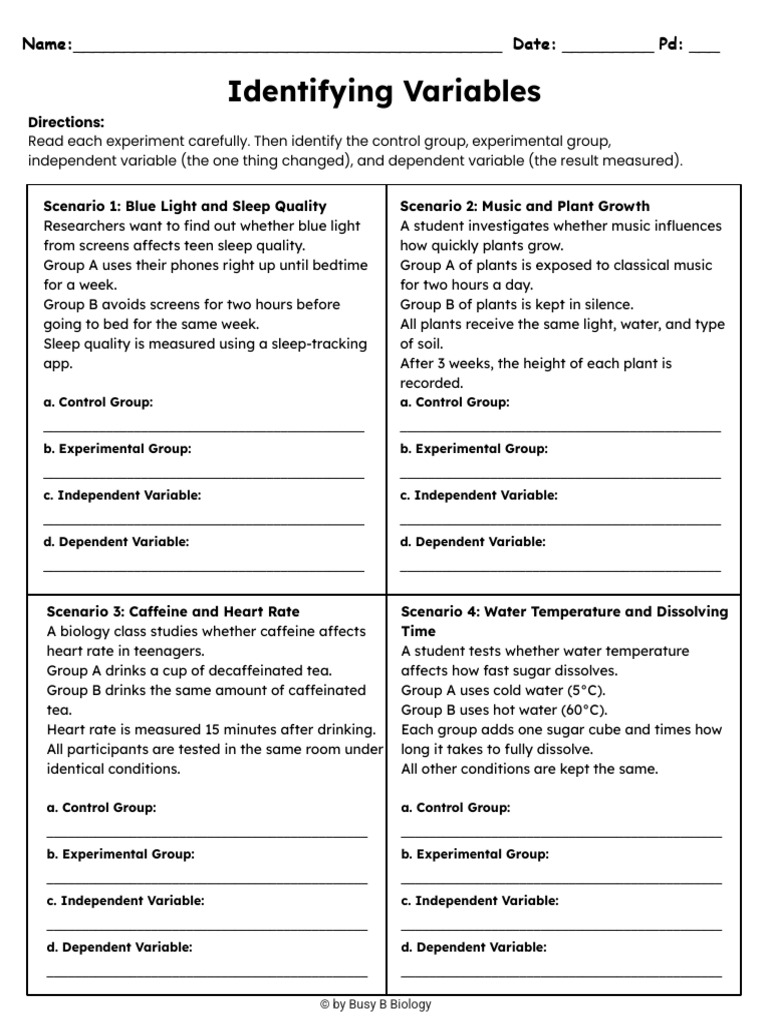 Identifying Variables in Experiments | PDF | Caffeine | Water