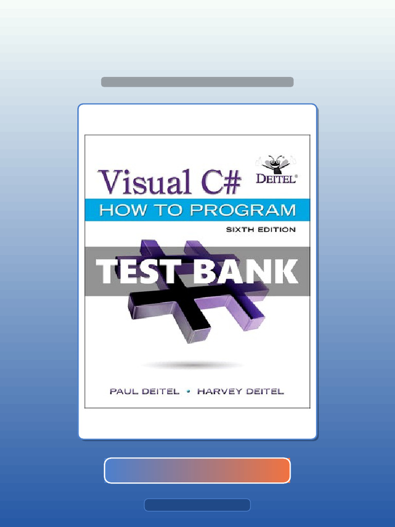 Visual C How To Program 6th Edition Deitel Ebook and TestBank Bundle ...
