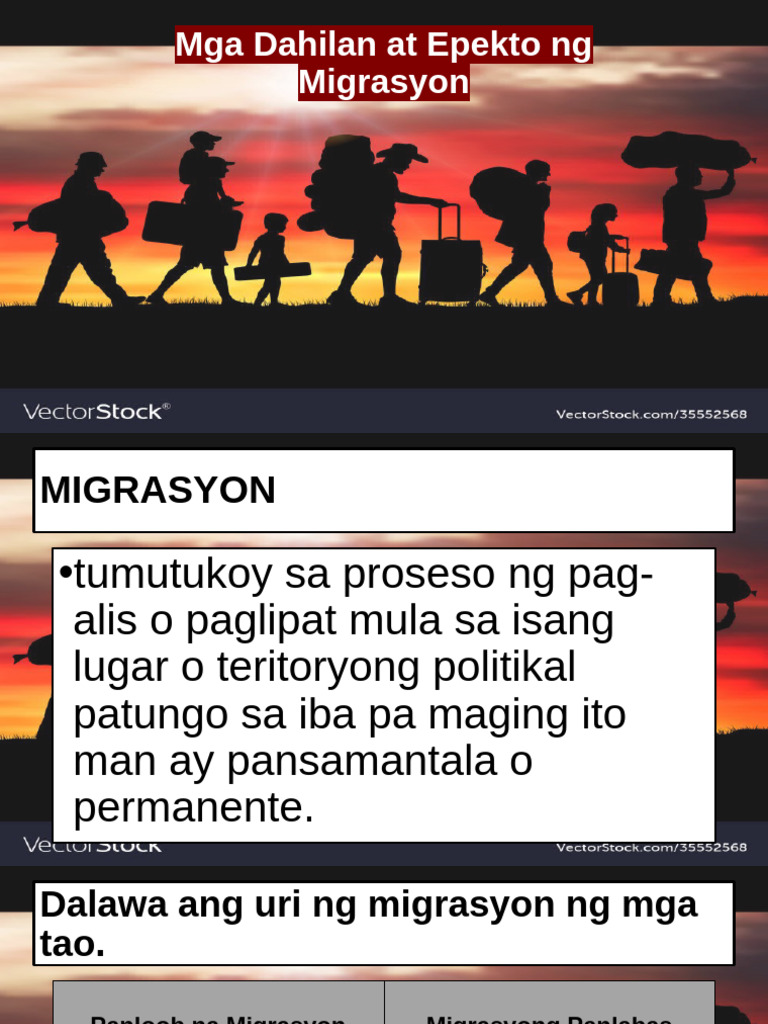 Epekto at Dahilan NG Migrasyon | PDF
