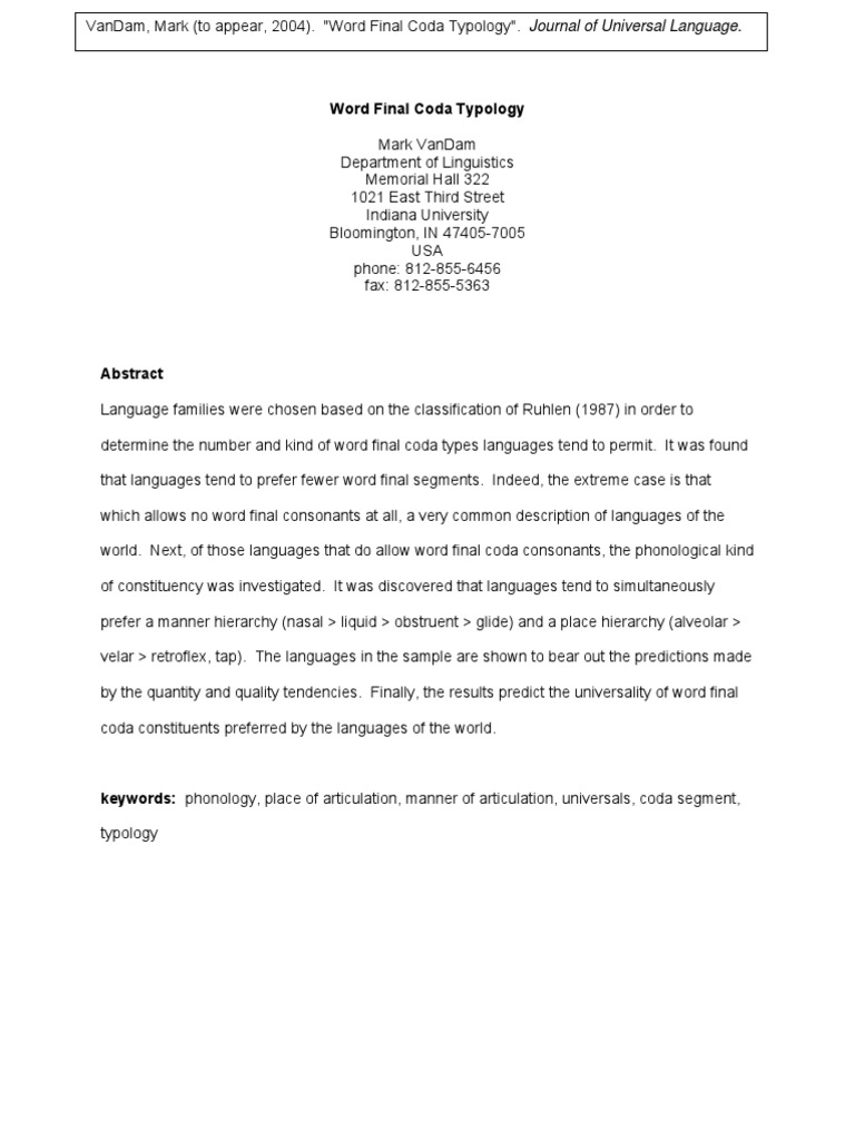 Coda in a sentence picture