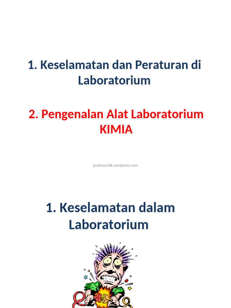 Keselamatan Kerja Di Laboratorium | PDF