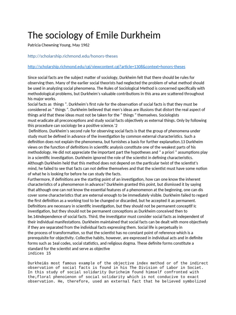 Understanding Durkheim's Sociological Methods | PDF | Sociology | Émile ...