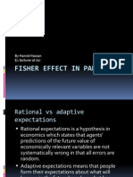 Fisher Effect in Pakistan: Testing Rational vs Adaptive Expectations
