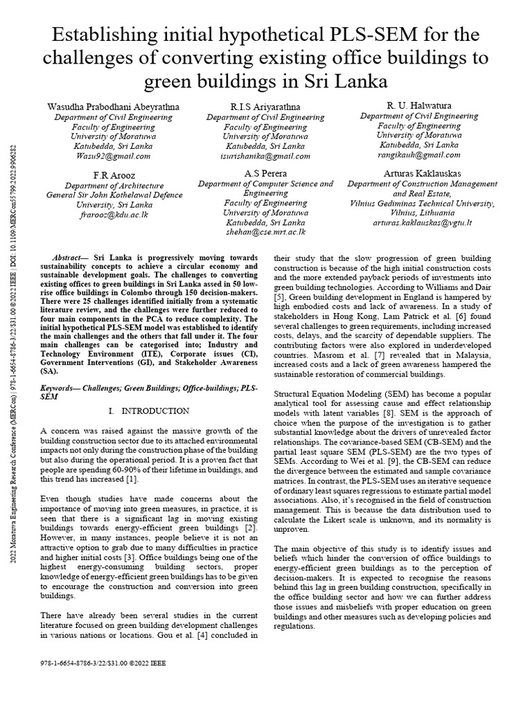 Establishing Initial Hypothetical PLS-SEM For The Challenges of ...