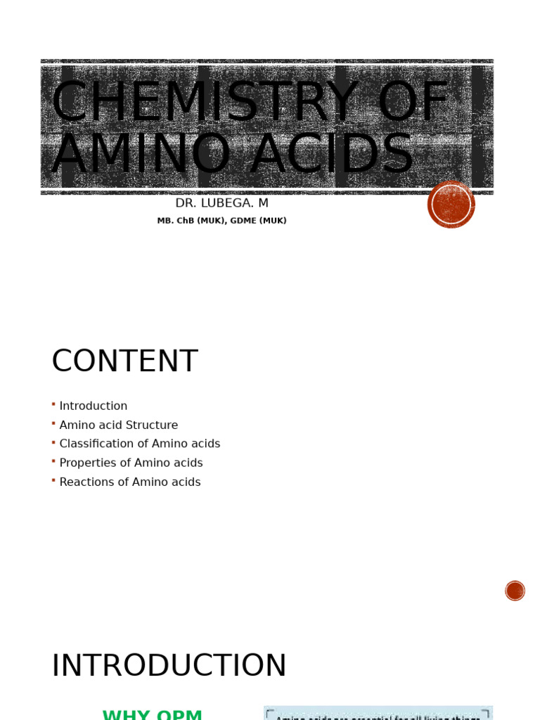 Chemistry of Amino Acids | PDF | Amino Acid | Cysteine