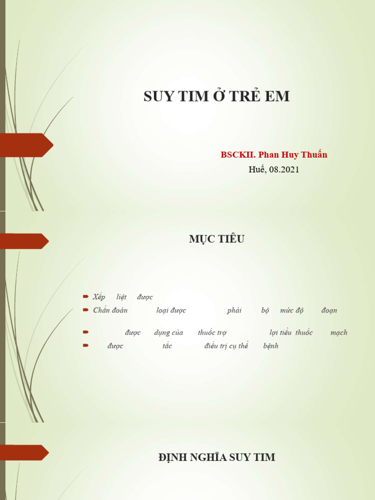 Suy Tim Trẻ em - BS Thuấn - 1 | PDF
