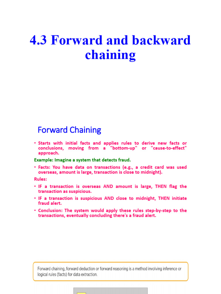 Forward vs. Backward Chaining Explained | PDF