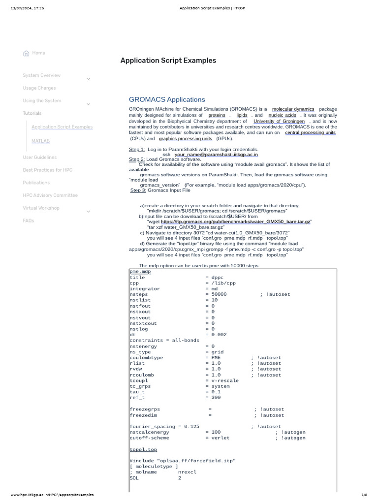 Gromas HPC SLURM Script Examples - IITKGP | PDF | Command Line ...