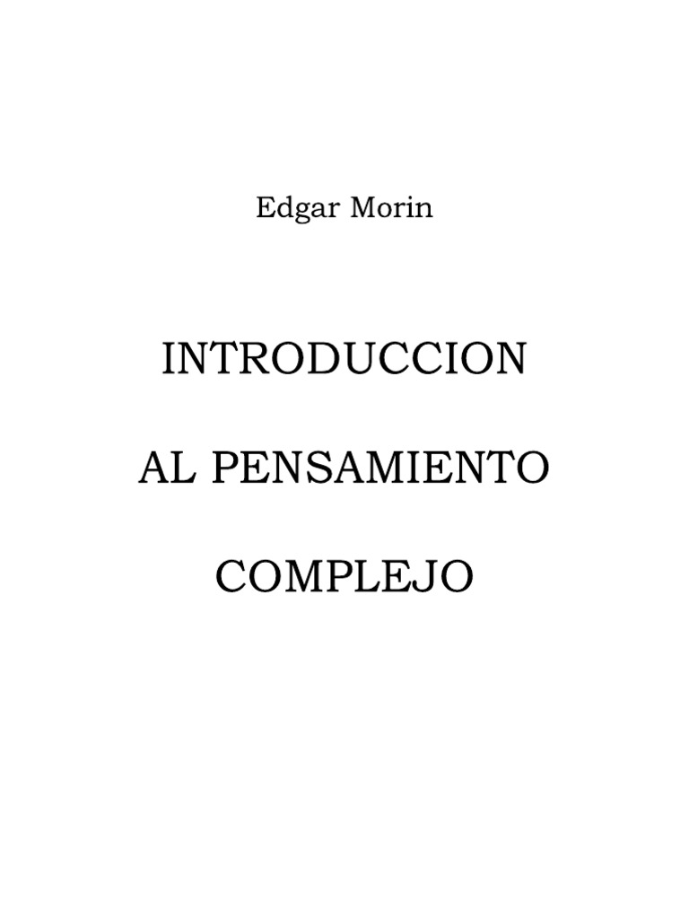 El Paradigma de LC Complejidad - Morin - P. 54-70 | PDF