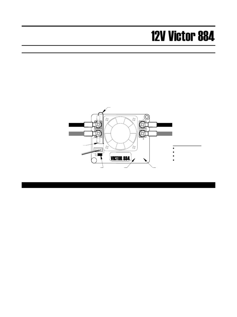 Victor 884 Speed Controller Manual | PDF | Electrical Connector ...