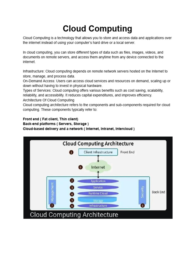 Front-End Architecture in Cloud Computing | PDF | Cloud Computing ...