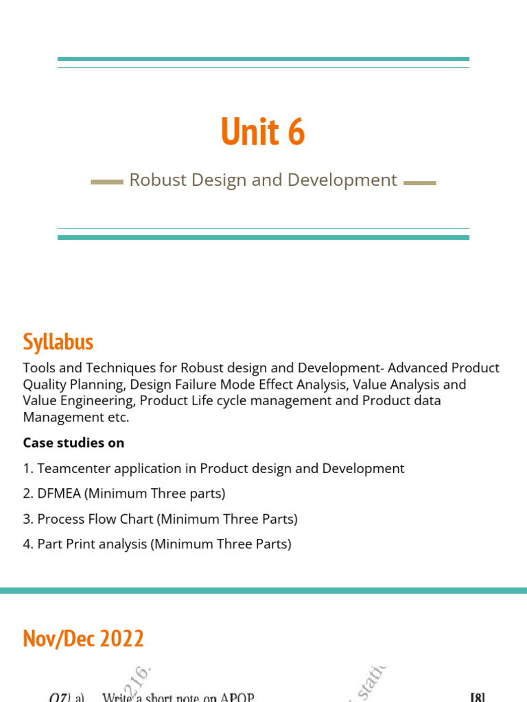 Advanced Robust Design Training Overview | PDF | Product Lifecycle ...