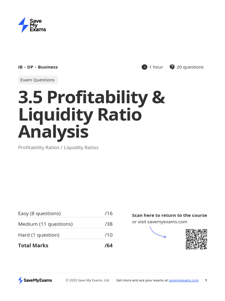3 5 Profitability and Liquidity Ratio Analysis QDgjWj532VpJ5djW | PDF ...