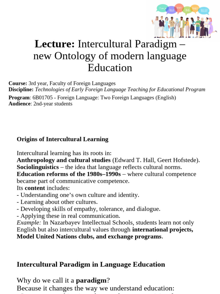 Intercultural Competence in Language Education | PDF | Cross Cultural ...