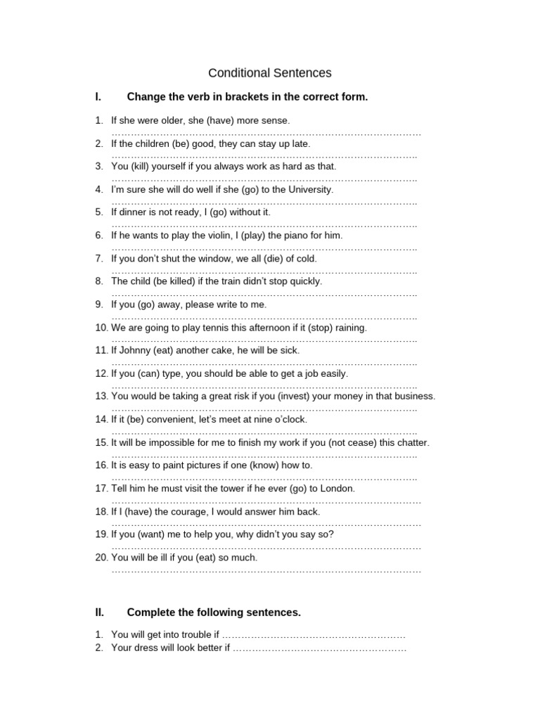 Mastering Conditional Sentences Practice | PDF | Chess | Chess Theory