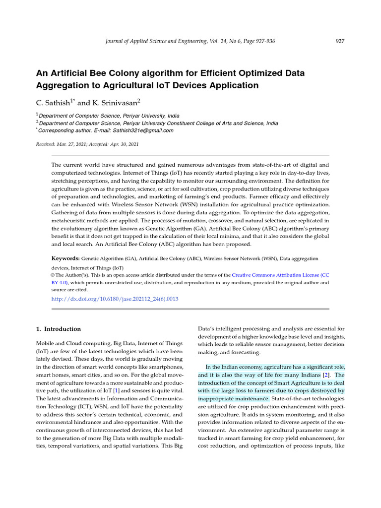 Bee Colony and Efficient Optimized Data | PDF | Internet Of Things ...