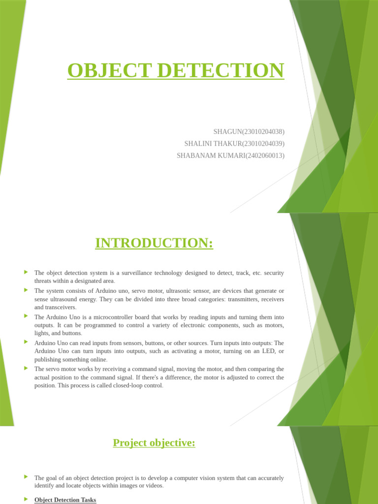 Smart Object Detection System Overview | PDF | Arduino | Servomechanism